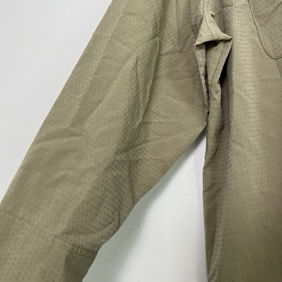 NWT Chico's Women's Button Up Shirt Sz L 12 14 Olive Green Casual Outdoor - Picture 12 of 16